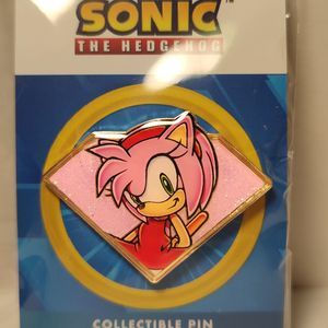 Sonic The Hedgehog Amy Rose Full Color Enamel Pin Official Sega Collectible